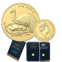 2023 $5 Mini Money Emu 1/2g Gold Frosted Coin