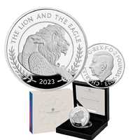 2023 £2 The Lion and The Eagle 1oz Silver Proof
