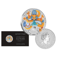 2024 1/4oz Silver Colourded Australian Lunar Dragon ANDA Special Release