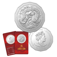 2024 50c Lunar Year of the Tetradecagon Dragon UNC Coin