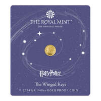 2024 50p Harry Potter the Winged Keys 1/40th ounce Gold Proof