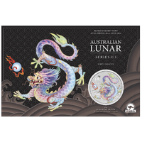 2024 $1 Australian Lunar White Dragon ANDA Brisbane Expo