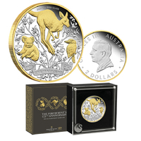 2024 $2 The Perth Mint's 125 Anniversary 2oz Silver Gilded Coin
