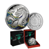 2024 $2 Sea Serpent  2oz Coloured Silver Proof Coin