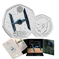 2024 50p Star Wars Tie Fighter Coloured BUNC Coin