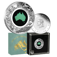 2024 $1 Great Southern Land Chrysoprase 1oz Silver Proof