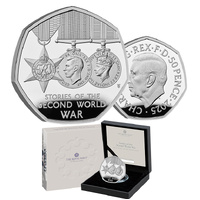 2025 50p Stories of the Second World War Silver Proof Coin