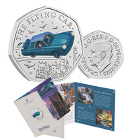 2025 50p Harry Potter - The Flying Car Coloured BUNC Coin