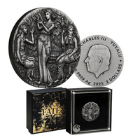 2025 $2 Fate - Moirai 2oz Silver Antiqued High Relief Coin