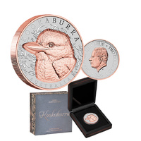 2025 $2 Native Impressions Kookaburra 1oz Silver Super Incused Coin Rose Gold Gilded