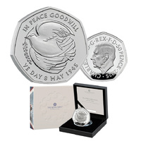 2025 50p 80th Anniversary of VE Day Silver Proof