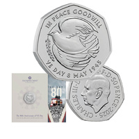2025 50p 80th Anniversary of VE Day BUNC Coin