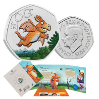 2025 50p Zog Coloured Brilliant UNC Coin