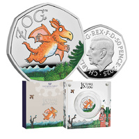 2025 50p Zog Coloured Silver Proof Coin