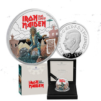 2025 £5 Iron Maiden 1oz Silver Proof Coloured Coin