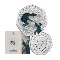 2025 50p Harry Potter - The Patronus Coloured BUNC Coin