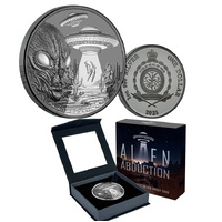 2025 $1 Alien Abduction 1oz Silver Black Proof Coin