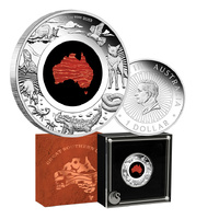 2025 $1 Great Southern Land 1oz Silver Proof Jasper Coin