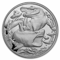 2022 $1 Apex Predators Lion and Hyena 1oz Silver BUNC Coin