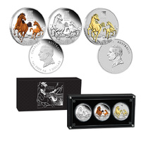 2026 $1 Year of Horse Silver Trio Coin Set