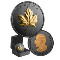 2025 CA$20 Fine Silver Coin - Gilded Elegant Maple Coin
