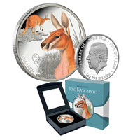 2026 $1 Mammals of Australia - Red Kangaroo 1oz Coloured Silver Proof