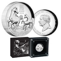 2026 $1 Year of the Horse 1oz Silver High Relief Coin