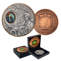 2026 $1 20,000 Leagues Under the Sea High Relief Rotating  Silver and Copper Antiqued Coin