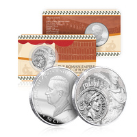2025 50c Roman Empire Julius Caesar Silver Plated BU Coin