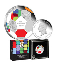 2026 50c 1/2oz FIFA World Cup Silver Proof Coloured Coin
