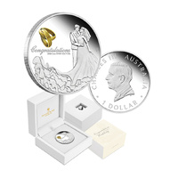 2026 1oz Wedding Silver Proof Coloured Coin
