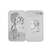 2026 $1 Lunar Horse 1oz Silver Rectangular Bullion Coin
