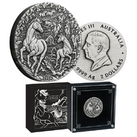 2026 $2 Year of the Horse 2oz Silver Antiqued Coin