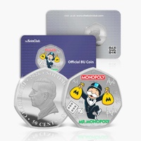 2026 Monopoly Legends of the Board - Mr Monopoly Silver Plated Coin