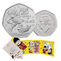2026 50p 75 Years of Dennis the Menace BUNC Coin