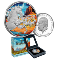 2026 $1 American Lunar Series Year of the Mustang 1 Oz Silver Proof Coin