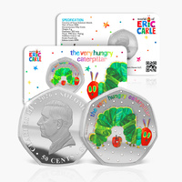 2026 50cThe Very Hungry Caterpillar™ Silver Plated BU Coin