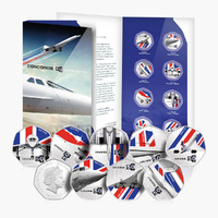 2019 50c Concorde 50th Anniversary Complete BU Coin Collection