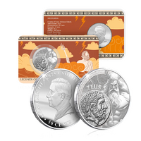 2025 50c Legends of Olympus Zeus Silver Plated BU Coin