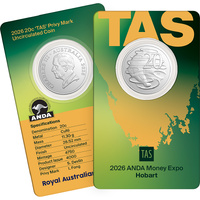 2026 20c Hobart ANDA Money Expo 'TAS' Privy Card