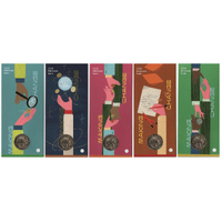 2026 $1 60th Anniversary of Decimal Currency 'Australia Map' mintmark Set of 5 Cards UNC