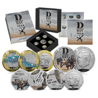 2024 D-Day 80th Anniversary BU Colour Coin Set