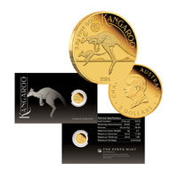 2026 $2 Mini Roo 0.5g Gold Proof Coin in Card