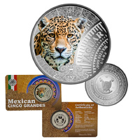 2026 Cameroon Mexican Cinco Grandes (Big 5) - Jaguar 1/4oz Silver Coin in Card