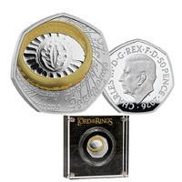 2026 50p Lord of the Rings - The One Ring Coloured Silver Proof Coin