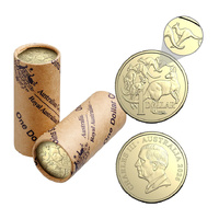 2026 Australia Charles III Mob of Six Roos $1 Aluminium-Bronze Uncirculated 20-Coin Heads/Heads or Tails/Tails RAM Mint Roll
