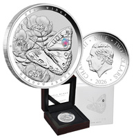 2026 Australian Opal Wings - Meadow Argus 1oz Silver Proof Coin with Opal Insert