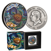 2026 $2 Australia Turtle Yaunati Coloured 2oz Silver Antiqued Coin