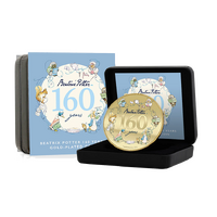 2026 50c Beatrix Potter 160th Anniversary 50mm Gold-Plated Coin Luxe Edition