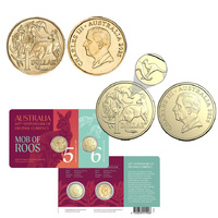 Australia 2025 Five Roos $1 & 2026 Six Roos $1 Uncirculated Coin Pair